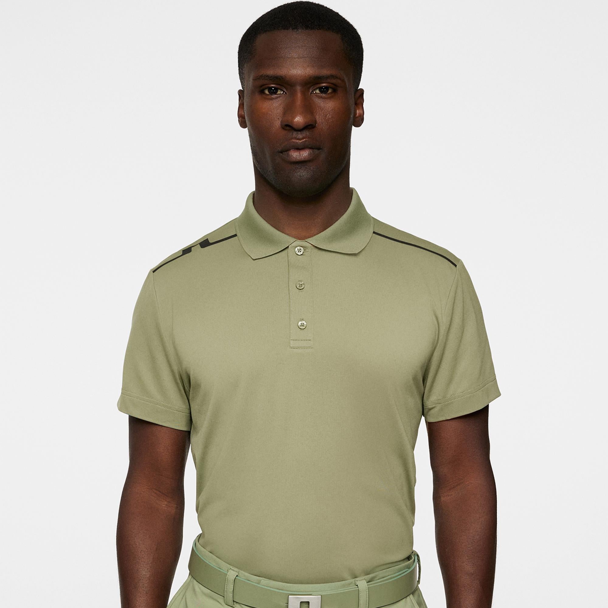 J Lindeberg Lionel Mens Golf Polo Shirt Oil Green